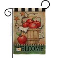 Gardencontrol 13 x 18.5 in. Apple Basket Burlap Food Fruits Impressions Decorative Vertical Double Sided Garden Flag GA1486168